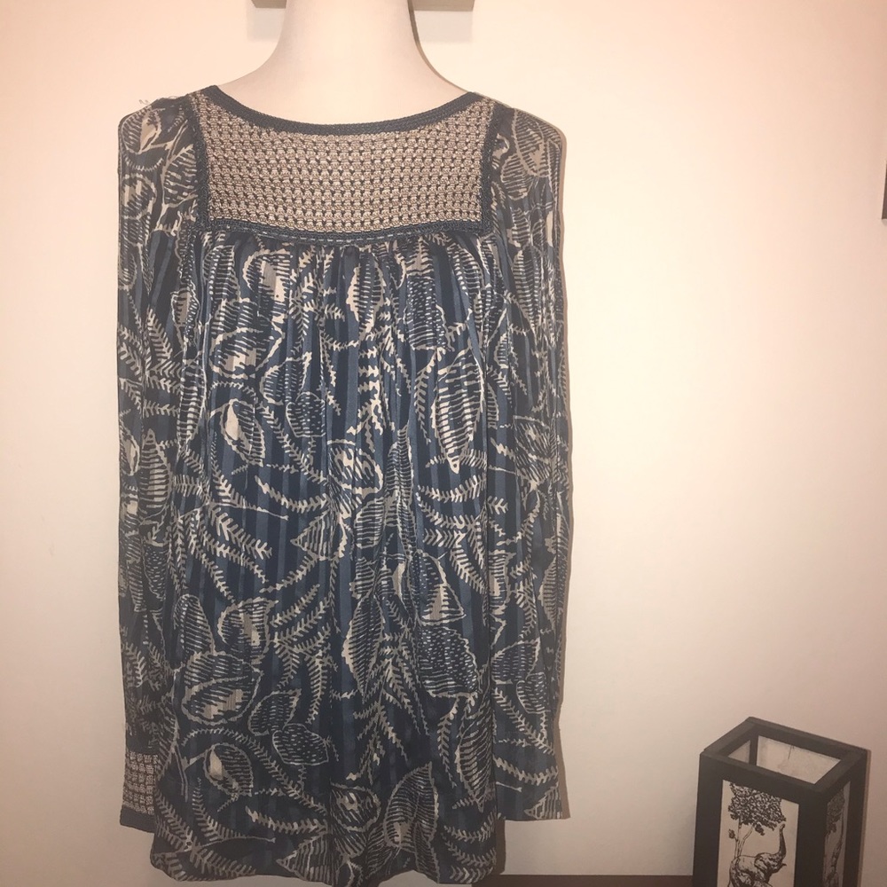 Silk long sleeve professional blouse